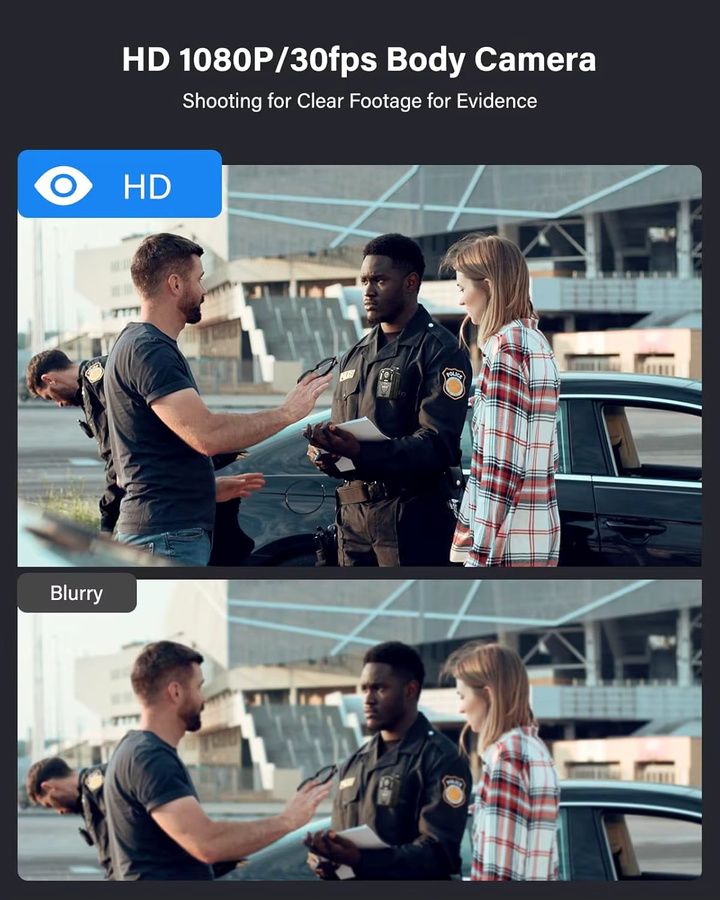 Boblov KJ25 Action Kamera mit 1080p Full HD, 3000mAh Akku für bis zu 13h Aufnahme, Nachtsicht und Schwarz - Bild 2