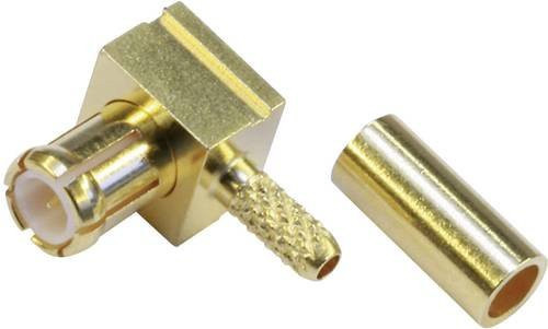 Telegärtner MCX-Steckverbinder Stecker gewinkelt 50 Ohm in Gold für GPS und Wi-Fi - Bild 1