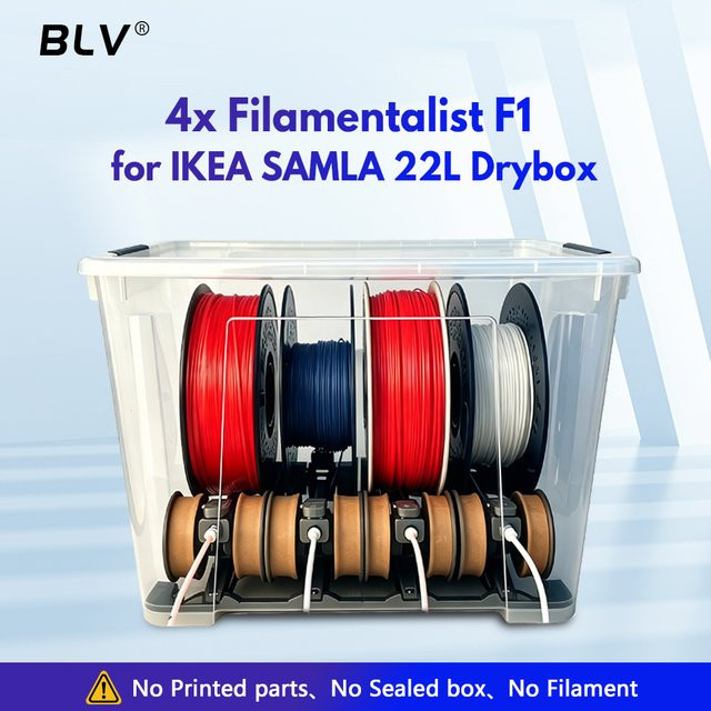 BLV Filamentalist F1 V0.2 4-Spulen-Passiv-Aufwickelset zur Umwandlung der SAMLA 22L Box in eine Filament-Trockenaufbewahrungsbox - Bild 1