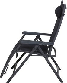 Siena Garden Camping Relaxliege Premium Anthrazit mit Aluminiumgestell und Textilene-Bezug B: 74,5 cm, T: 122,5 cm, H: 91 cm - Bild 3