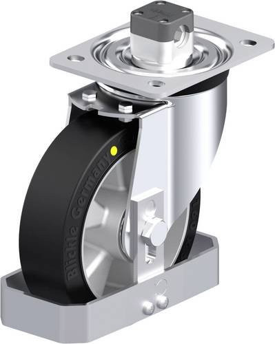 Blickle L-ALEV 160K-CS11-EL-FS Stahlblech-Lenkrolle in Schwarz und Grau mit 160 mm Rad-Durchmesser und 400 kg Tragfähigkeit - Bild 1