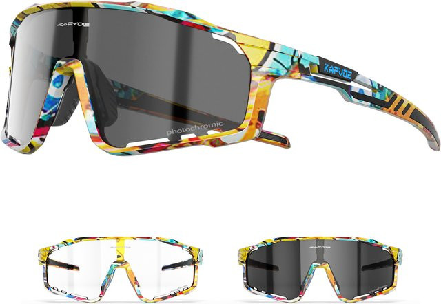 Kapvoe Sportsonnenbrille Photochrome, Vollrand, Unisex - Bild 1