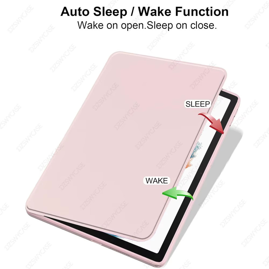 DZSWYCASE 360 Grad drehbare Schutzhülle für Samsung Galaxy Tab A8 10,5 Zoll 2021 (SM-X200/X205/X207) in Pink mit automatischer Wake/Sleep-Funktion - Bild 2