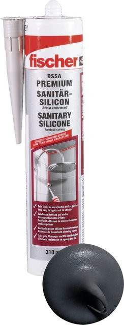 Fischer Sanitärsilikon DSSA Anthrazit 310 ml - Bild 1