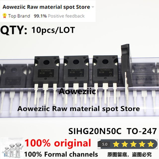 Aoweziic SIHG20N50C-E3 N-Kanal MOSFET TO-247 20 A 500 V Schwarz - Bild 1