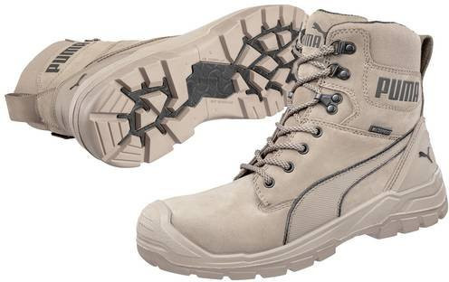 Puma Safety Conquest Stone High S3 Sicherheitsstiefel aus Nubukleder in Beige, Größe 43 - Bild 1