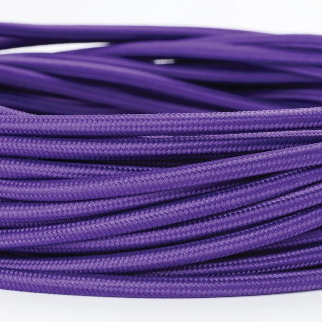 Orion Lightstyle Textilkabel 3-adrig in Violett im Retro-Design als Meterware - Bild 1