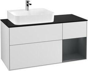 V&B Waschtischunterschrank Finion mit Wandbeleuchtung, Weiß lackiert, Breite: 120 cm, Tiefe: 50,1 cm, Höhe: 50,1 cm - Bild 1