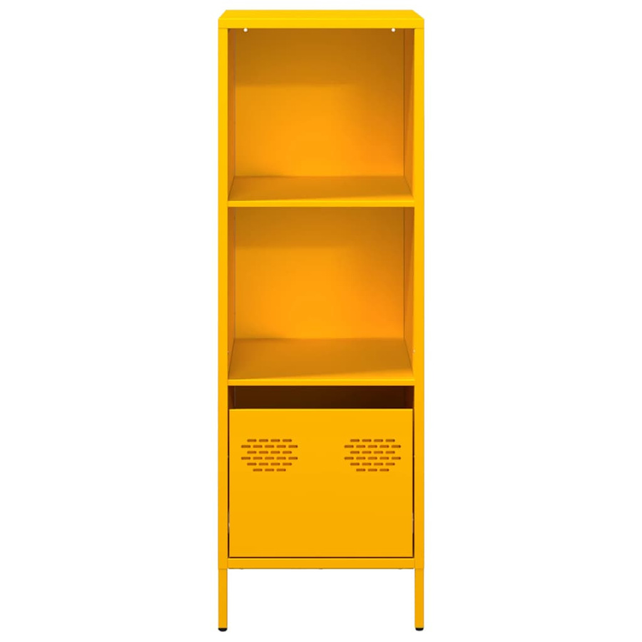 vidaXL Highboard aus Stahl in Gelb, B/T/H: 35 x 39 x 103,5 cm - Bild 2