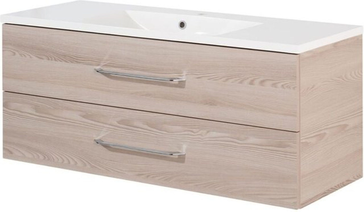 Fackelmann Badmöbel-Set B.clever in Alaska Esche mit Mineralguss-Waschtisch, B/H/T: 120 x 50,8 x 46 cm - Bild 3