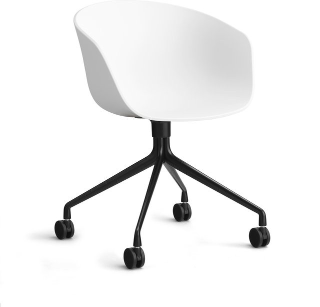 HAY About A Chair AAC 24 moderner Schalenstuhl aus Stahl in Weiß matt - Bild 1