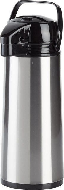 Genialo Pump-Isolierkanne aus Edelstahl in Silber, 1,6 l - Bild 1