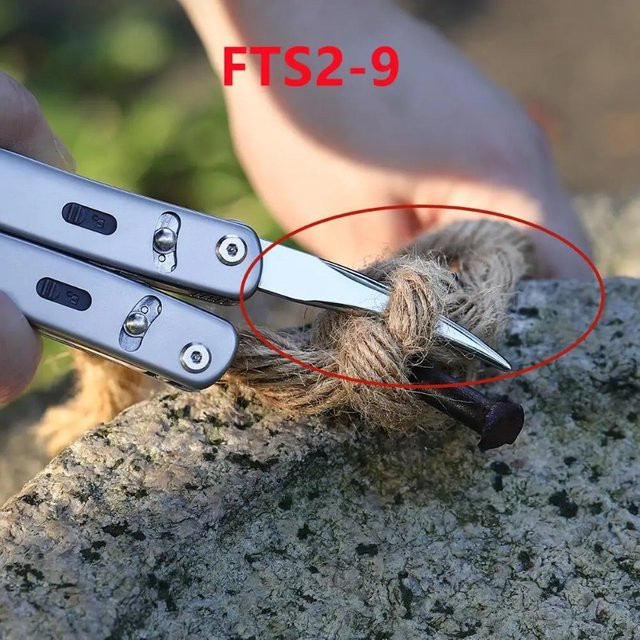 R's Original Separate Flex Companion EDC-Taschenwerkzeug in Silber mit Schraubendreher, Messer und 1/4-Zoll-Bits - Bild 1