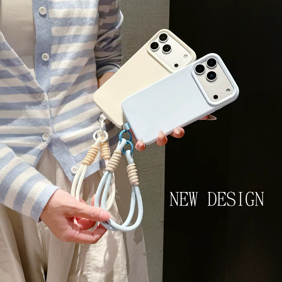 Stoßfeste Lanyard-Telefonhülle für Apple iPhone 17 Pro Max 16 15 Plus 14 13 12 Air mit Handgelenkseil in Blau - Bild 2