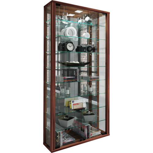VCM Vitrosa Maxi Hängevitrine mit Spiegel und ESG-Sicherheitsglas in Braun, B: 59 cm, H: 114,8 cm, T: 18 cm - Bild 2
