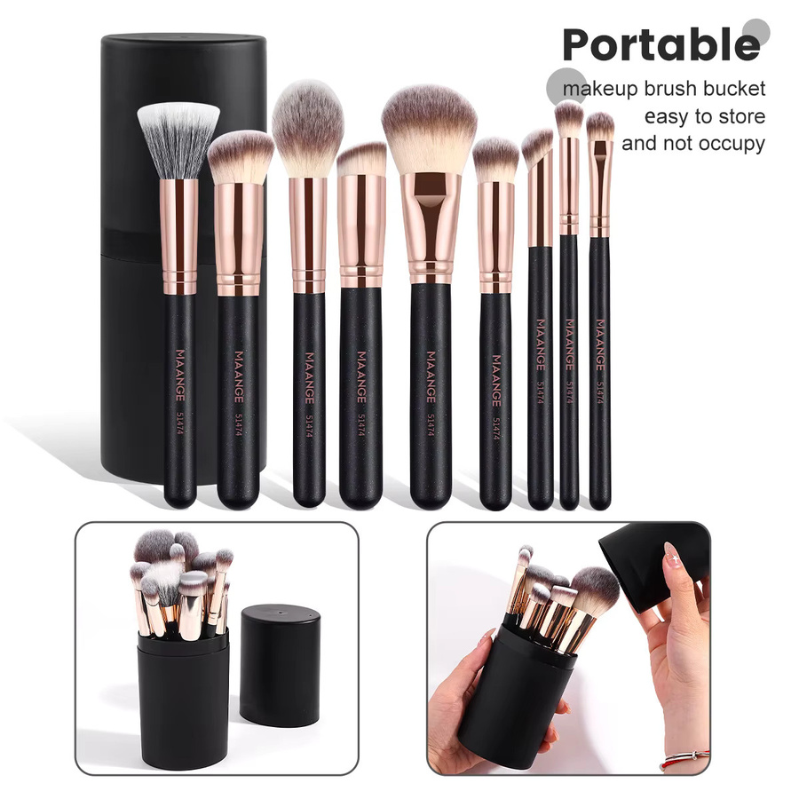 MAANGE Make-up-Pinsel-Set, 9-teilig, mit Aufbewahrungsbox - Bild 5