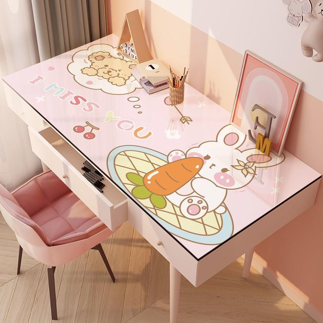 Rutschfestes Tischset von Yiran Furniture mit süßem Mädchenherz Cartoon-Design für Kinder, Mehrfarbig, B: 120 cm, T: 50 cm - Bild 1