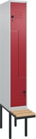 C+P Z-Spind Classic PLUS Sitzbank mit 2 Fächern und Sicherheits-Drehriegel, Buche-Hartholz, B/H/T: 212 x 81,5 x 30 cm - Bild 1