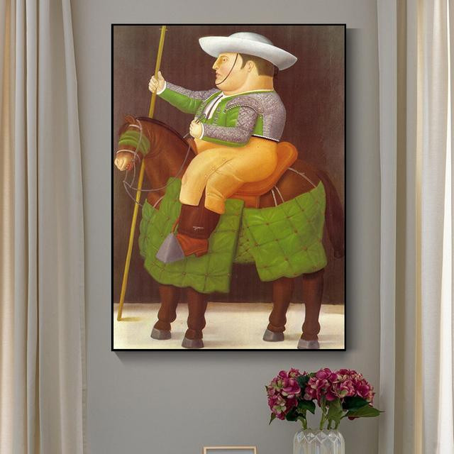 Dekoratives Leinwandgemälde aus der Fernando Botero Collection, moderner Kunstdruck als Wanddekoration ohne Rahmen, B/H: 30 x 40 cm - Bild 1