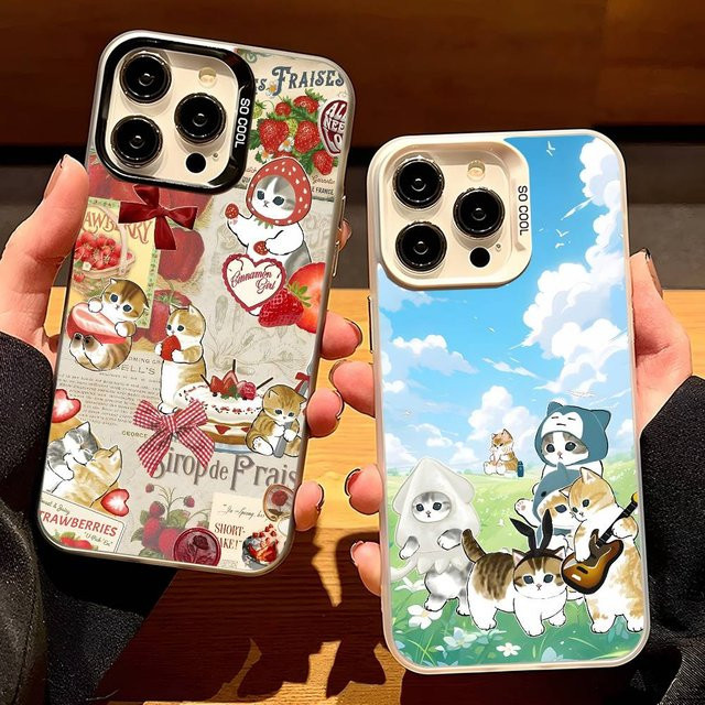 M-Mofusand CAT Schutzhülle für Apple iPhone 11 12 13 14 15 16 Pro Max Plus in Multicolour - Bild 1