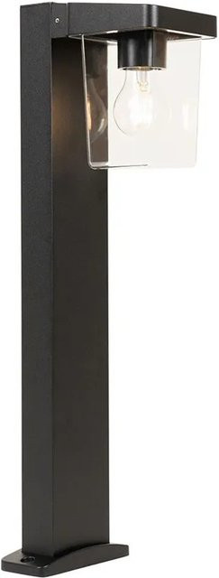 QAZQA Moderne Stehende Außenleuchte Chimay in Schwarz aus Aluminium mit E27 Fassung, IP54 wetterfest, Höhe: 60 cm - Bild 1