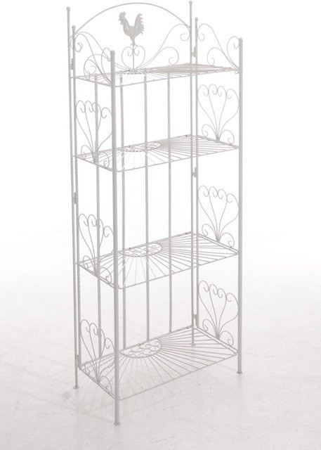 TPFGarden Standregal Mya aus Metall in Weiß für Garten und Balkon B/T/H: 61,5 x 33,0 x 153,0 cm - Bild 1