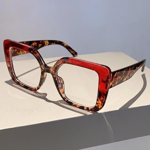 Dote Korrektionsbrille Damen, quadratisch, Vollrand, Kunststoff, mehrfarbig, braun - Bild 1