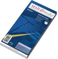 MAILmedia Briefumschläge DIN lang mit Fenster, selbstklebend, weiß und blau, aus Papier - Bild 1