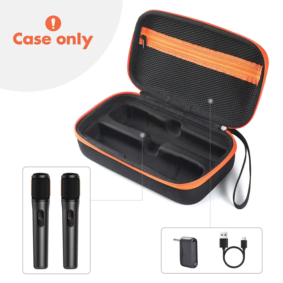 Harte Reisetasche für JBL PartyBox Wireless Mic Universal Handheld Dual Mic in Schwarz - Bild 4