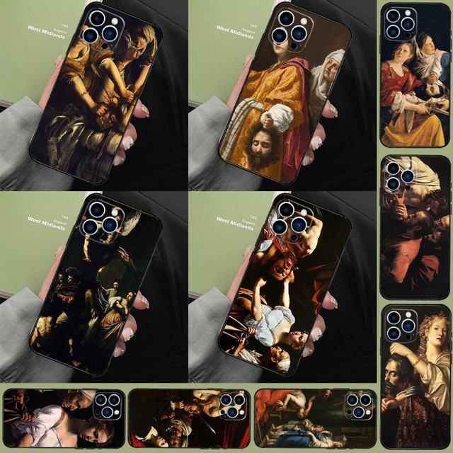 Funda Handyhülle Beheading Holofernes Caravaggio Motiv für iPhone 16 15 14 13 12 11 Pro Max Plus Mini XR in Multicolor - Bild 1