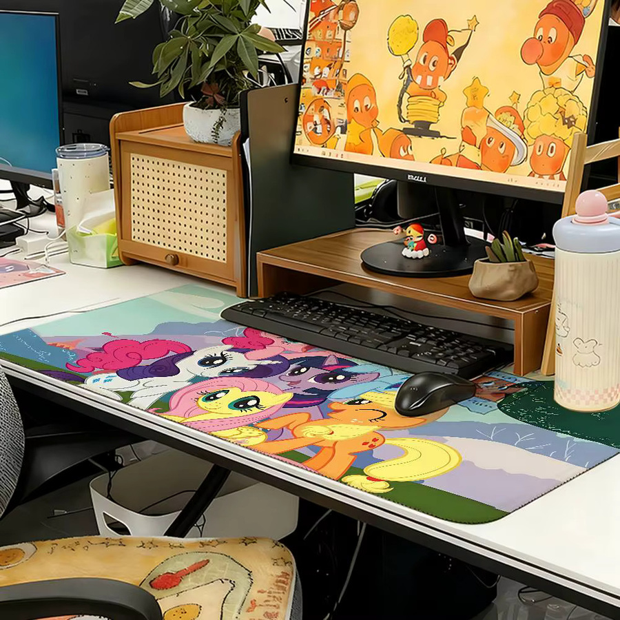 Kayou Kawaii Mauspad mit My Little Pony Cartoon-Design, große Schreibtischunterlage für Laptop und Tastatur, Multicolour - Bild 3