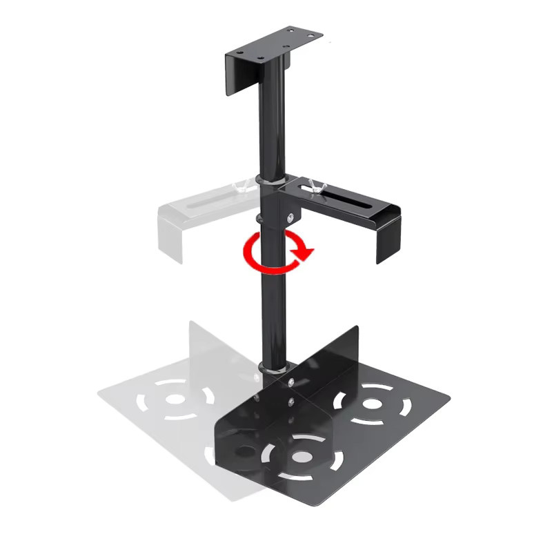 d-mount Computer-CPU-Ständer CP-02 in Schwarz, universeller PC-Gehäusehalter für Schreibtisch oder Wand mit Höhenverstellung, belastbar bis 30 kg - Bild 2