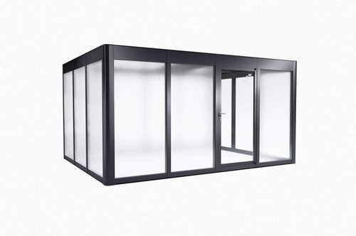 SunElements Gewächshaus Deluxe 4.3 in Silber, B/H/T: 443 x 229 x 338 cm, UV-beständig und winterfest - Bild 1
