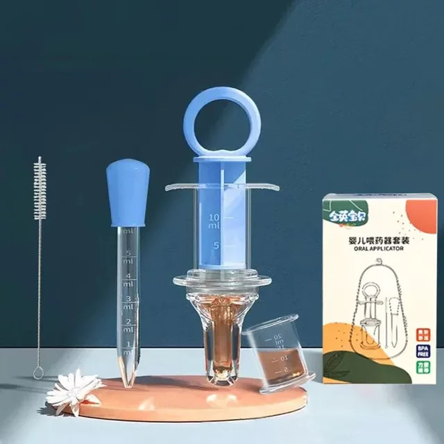 Vvocci Baby Training Feeder aus Silikon mit Pipette in Blau zur Gabe von Medizin und Nahrungsergänzungsmitteln - Bild 1