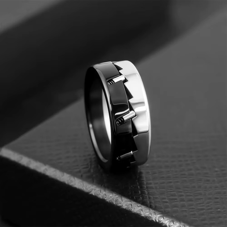 Ring Edelstahl, mechanisches Ratschen-Design, Herren - Bild 2