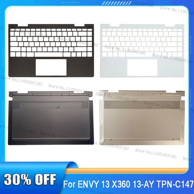LEPHEE Ersatzteile für ENVY 13X360 13-AY TPN-C147 Laptop LCD Back Cover Frontrahmen Bottom Case und Scharniere in Braun Gold und Weiß - Bild 1