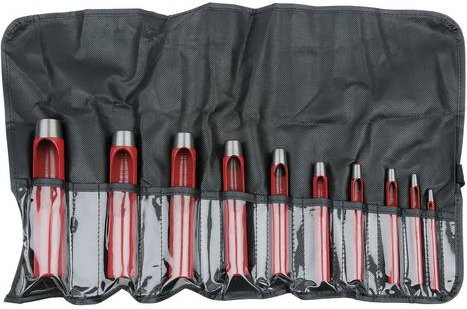 KS Tools 129.2112 Locheisen-Set aus Stahl in Rot - Bild 1