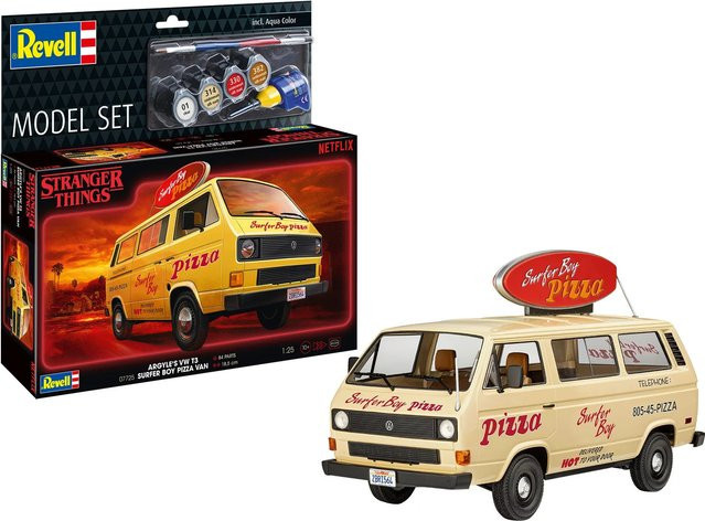Revell Stranger Things VW T3 Bus Surfer Boy, Modellset, 1:25, ab 10 Jahren - Bild 1