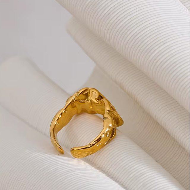 Erpels Ring Edelstahl, Gold, Unisex - Bild 1