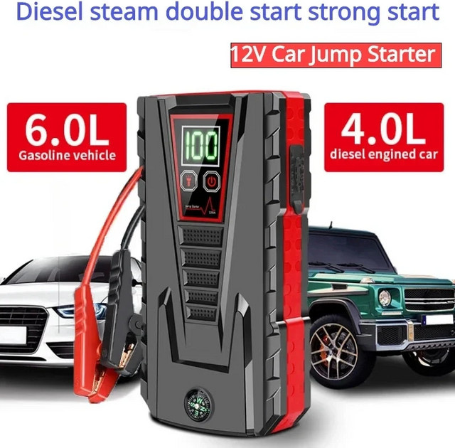 5000A Auto-Starthilfe Powerbank 12V Autobatterie-Ladegerät für Benzin- und Dieselfahrzeuge in Schwarz - Bild 1