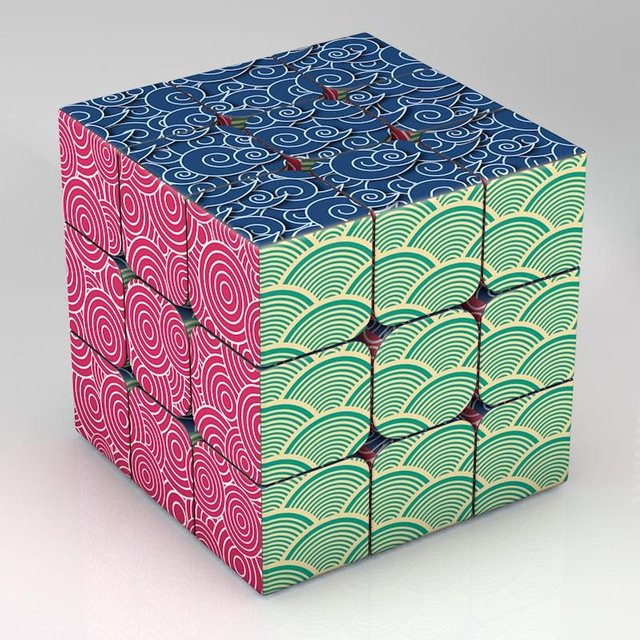 Binchi Keji Travel Magic Puzzle Cube Wave Retro Muster, 3x3x3, ab 12 Jahren - Bild 1