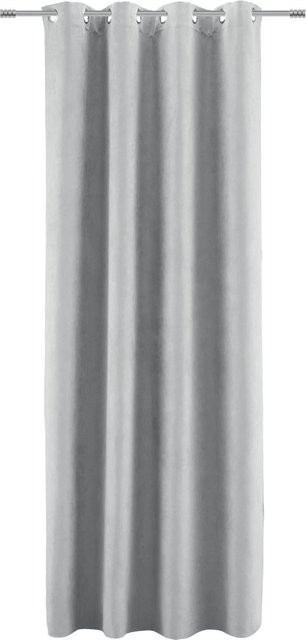 Mömax Ösenschal Velours in Grau, B/H: 140 x 245 cm - Bild 1