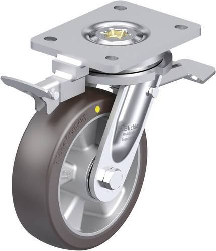 Blickle Schwerlast-Lenkrolle LO-ALST 160K-ST-AS-RI4 in Silber, Rad-Durchmesser: 160 mm, Tragfähigkeit: 580 kg - Bild 1