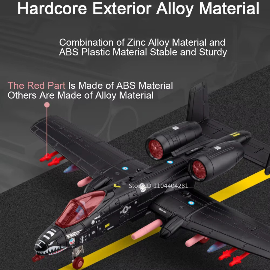 RMZ city F-14 Tomcat Fighter A-10 Thunderbolt II Angriffsflugzeug, 1:32, Metall - Bild 4