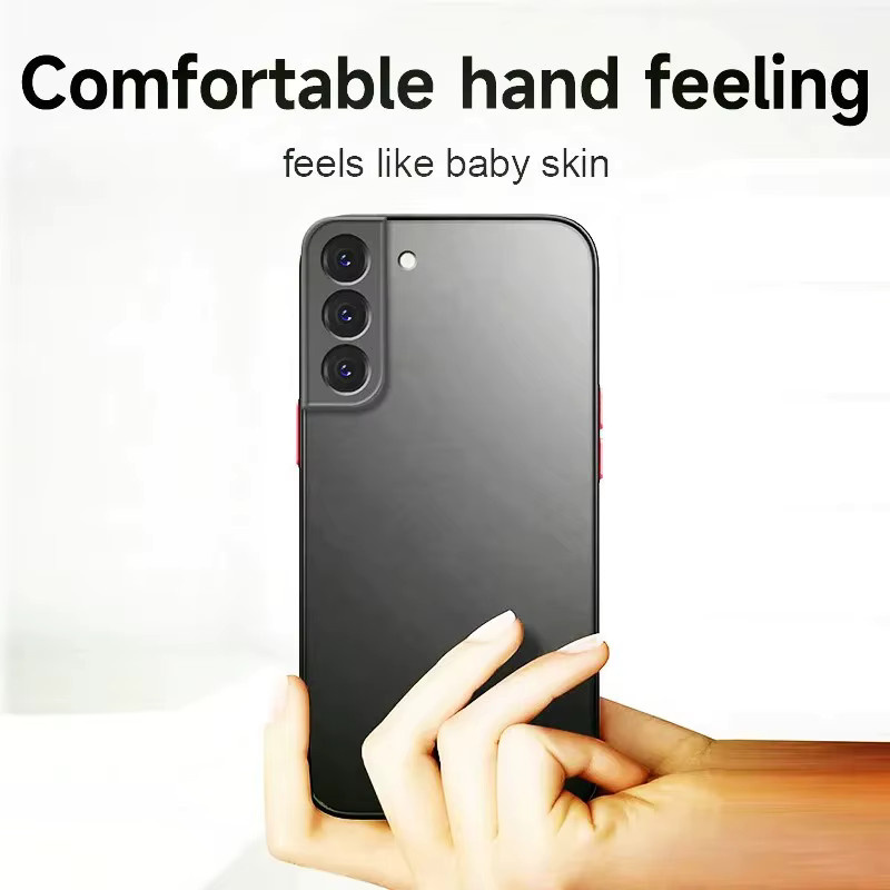 Gusakov Frosted Drop Protection Handyhülle für Samsung Galaxy S24 S23 S22 S21 S20 Ultra und A53 A52 A73 A72 in Schwarz - Bild 5