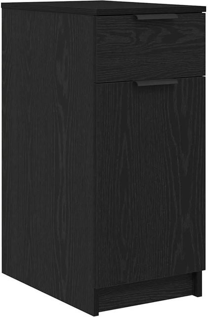 vidaXL Büroschrank in Schwarz und Eichen-Optik aus Holzwerkstoff, B/T/H: 33 x 50 x 75 cm - Bild 1