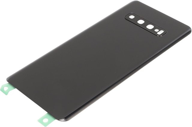 DIYelecs Ersatz Rücktür Panel mit vorinstalliertem Kameraobjektiv und Klebstoff für Glas Akku Rückabdeckung in Schwarz - Bild 1