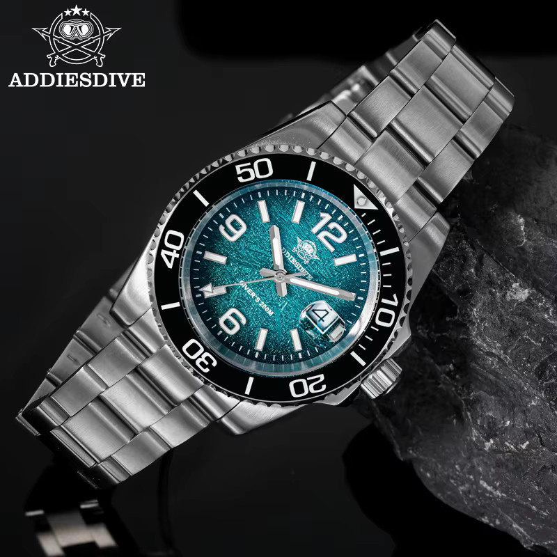 ADDIESDIVE Armbanduhr, Quarz, Edelstahl, 41 mm, Herren, Blau - Bild 2