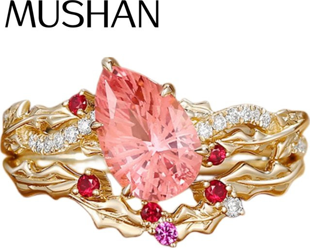 MUSHAN Ring 925 Silber, Roségold, Zirkonia, Damen - Bild 1