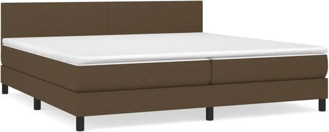 vidaXL Boxspringbett mit Matratze Hybrid-Design Dunkelbraun B/T: 200 x 200 cm - Bild 1